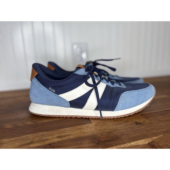 Kizik Milan Naval Academy Blue Sneakers Men's Size 12 Suede Lace-Up Tennis Shoes - Picture 5 of 11